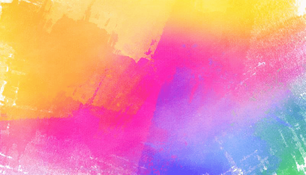 Farbkleckse in orange, pink, lila, blau und grün