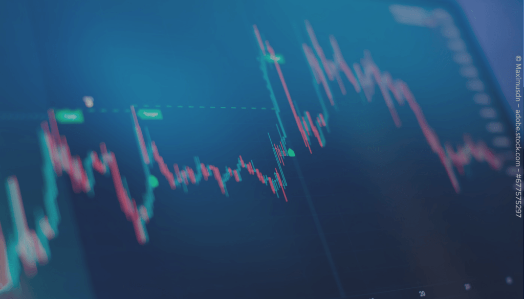 Ein schwankender Börsenkurs